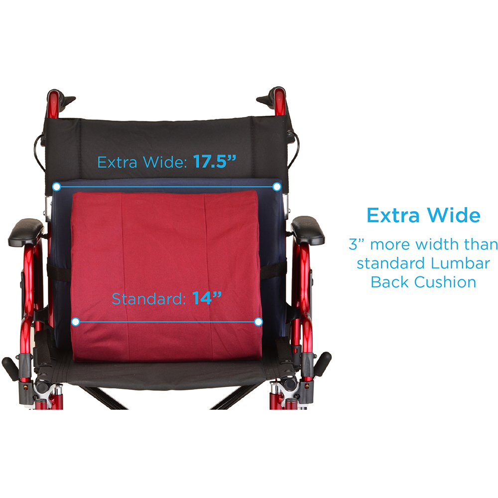 LUMBAR CUSHION WIDE BLUE